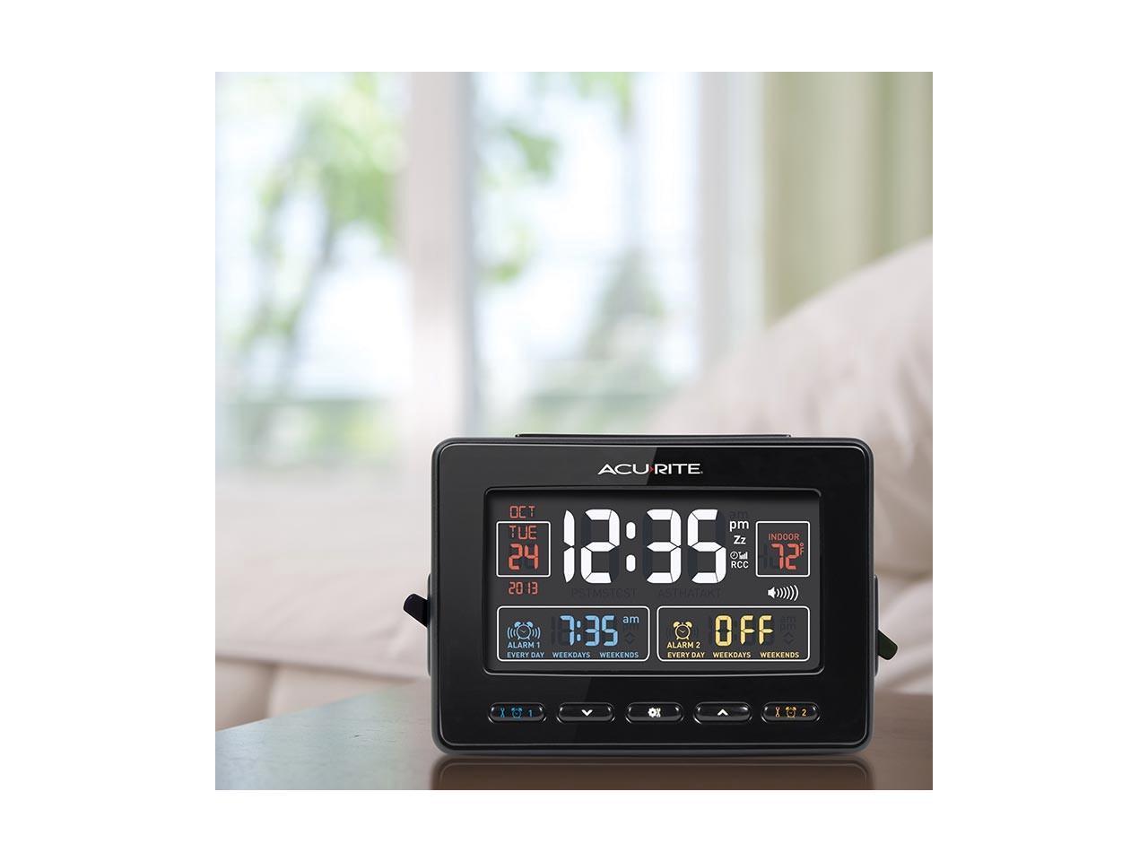Acurite Atomic Dual Alarm Clock 13024a1 Newegg Com