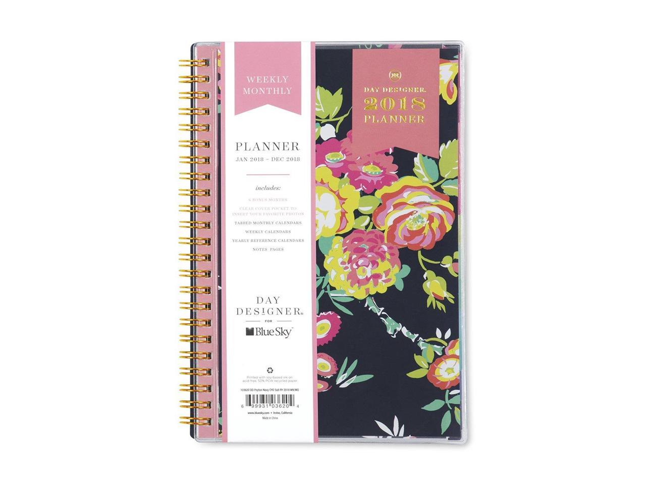 2018 monthly planner- weekly