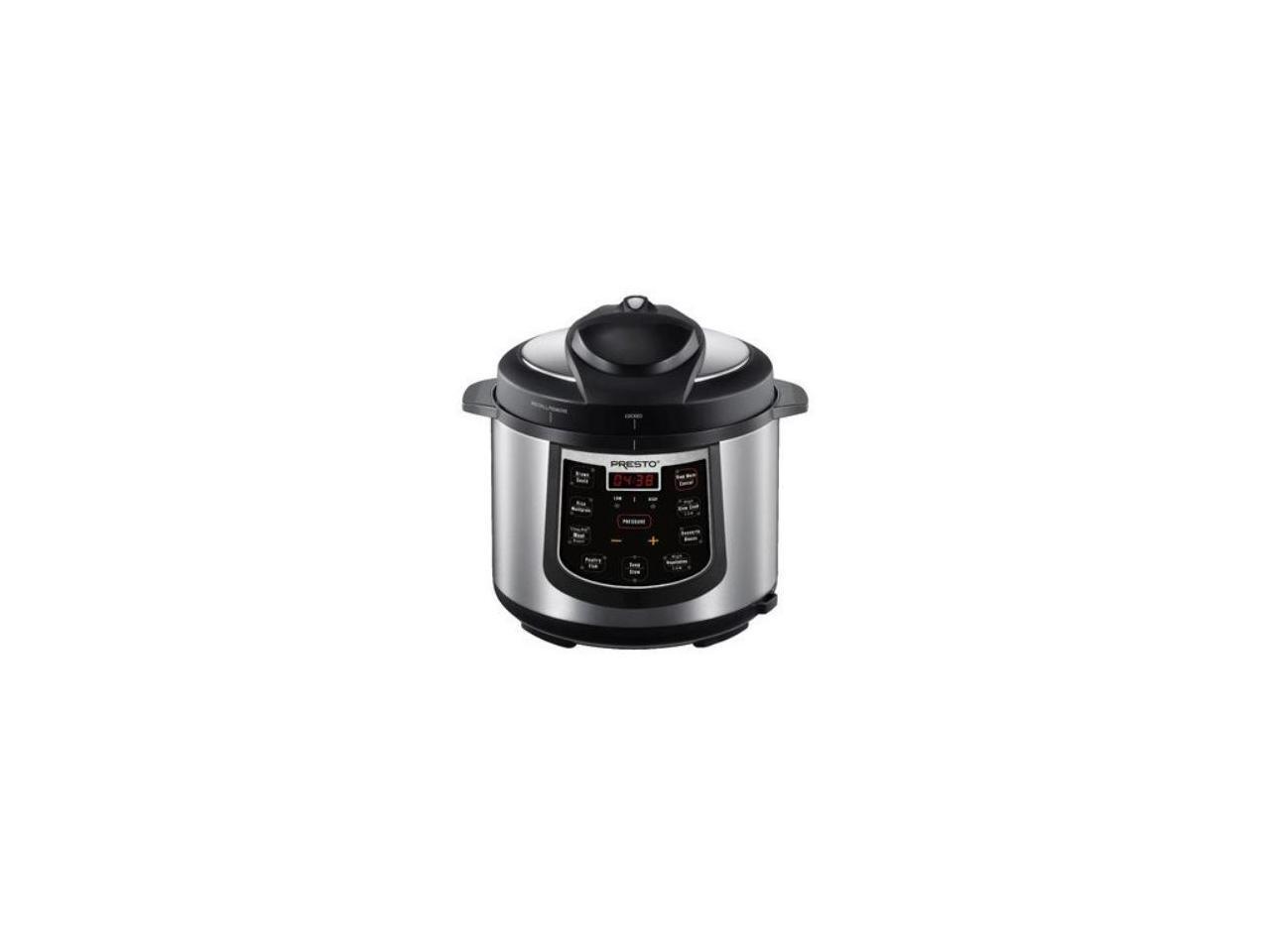 Presto 02141 6Quart Electric Pressure Cooker, Stainless and Black