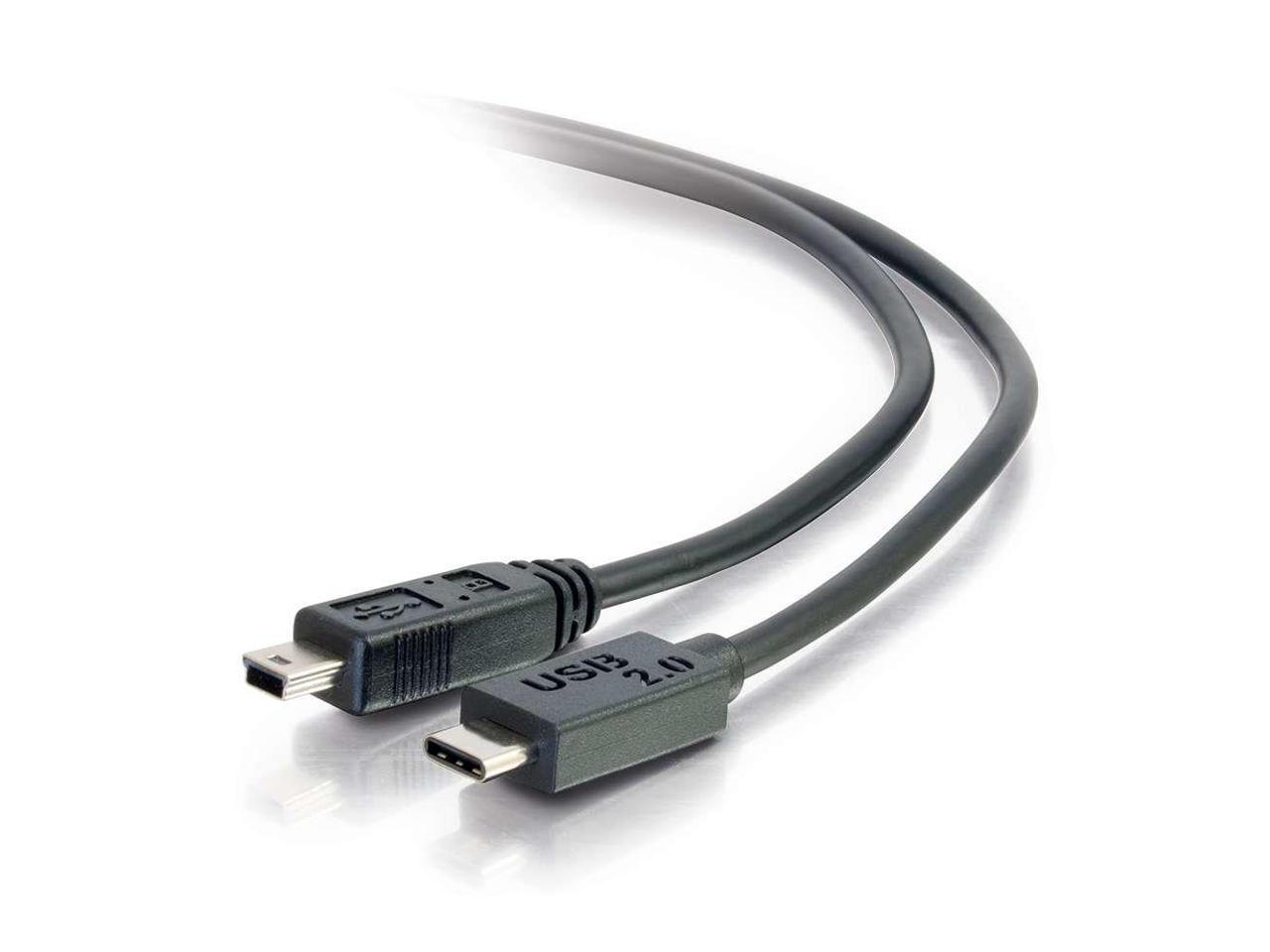 C2G 28855 6FT USB 2.0 USB-C TO USB MINI-B CABLE M/M - BLACK - Newegg.com