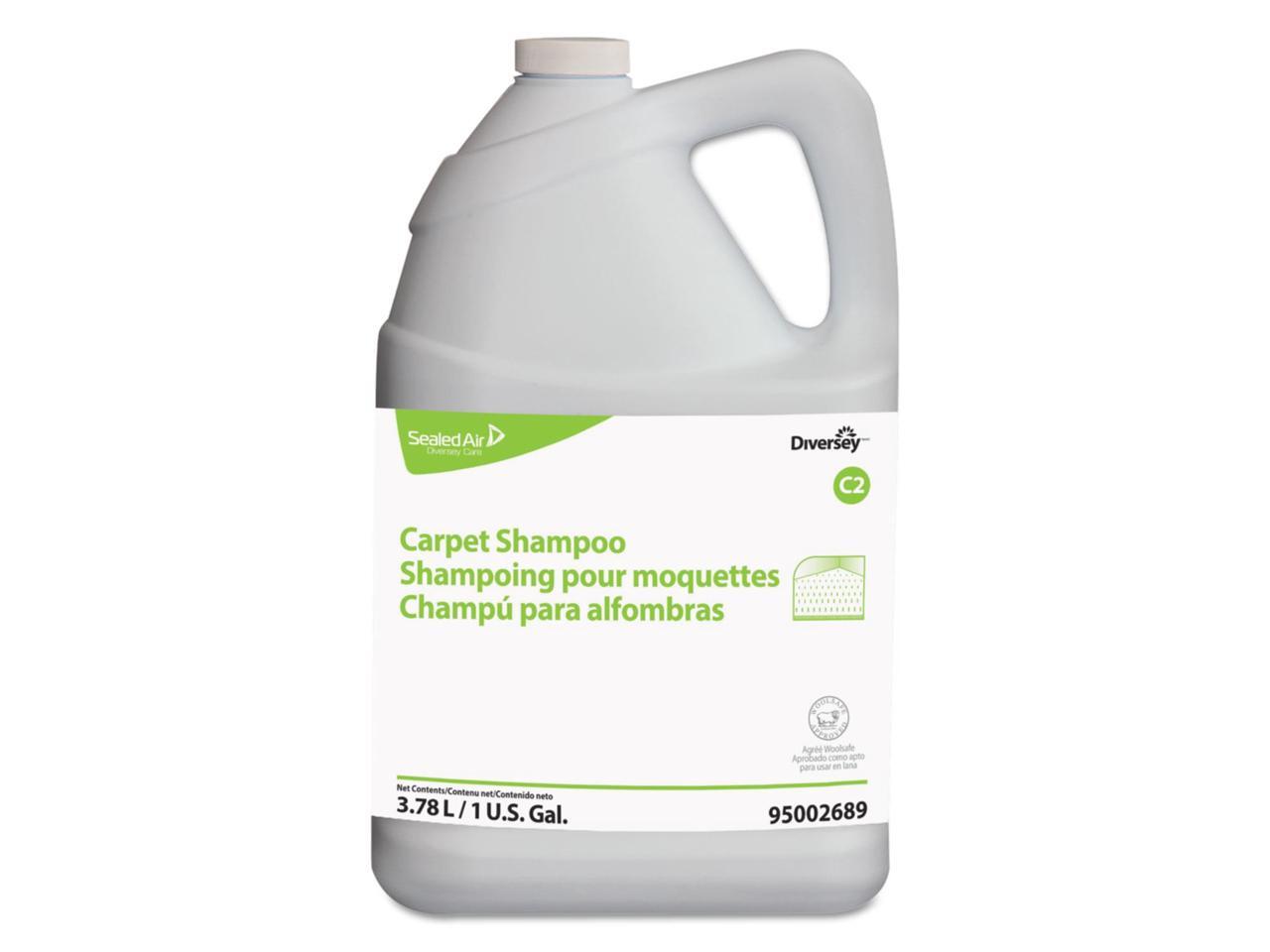 Diversey 5002689 Carpet Shampoo, Floral, 1gal Bottle, 4/Carton, 1