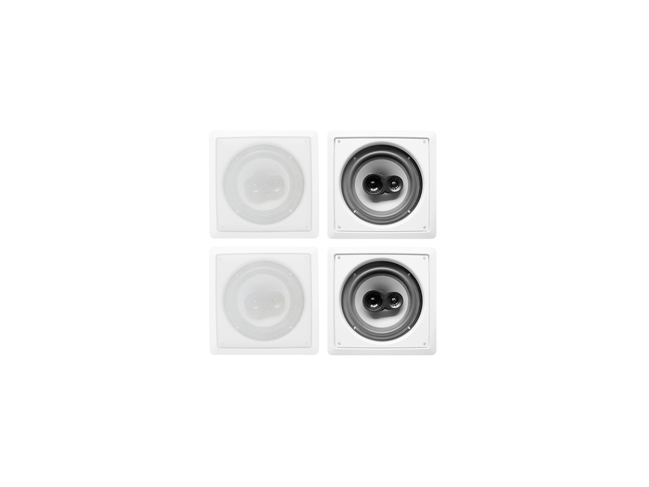 Acoustic Audio CS-I83S Flush Mount in Ceiling Speakers with 8 Woofers 6 Pair 