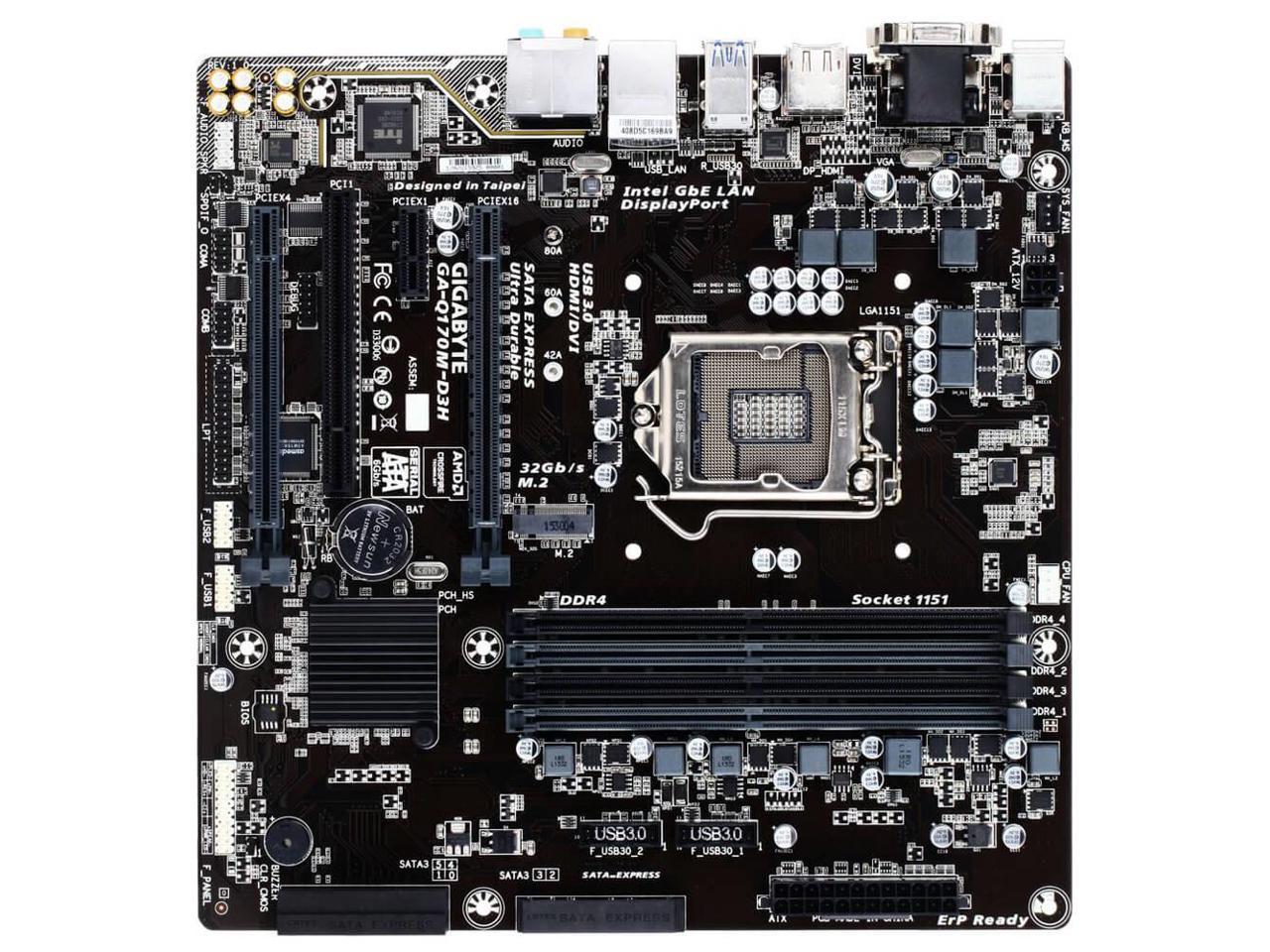 gigabyte ultra durable motherboard lga 1151 h170-d3hp gigabyte ultra durable motherboard lga 1151 h170-d3hp