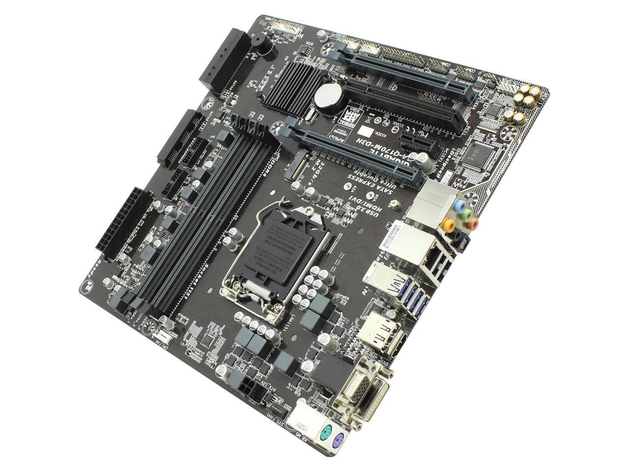 Gigabyte Ultra Durable GAQ170MD3H Desktop Motherboard Intel Q170