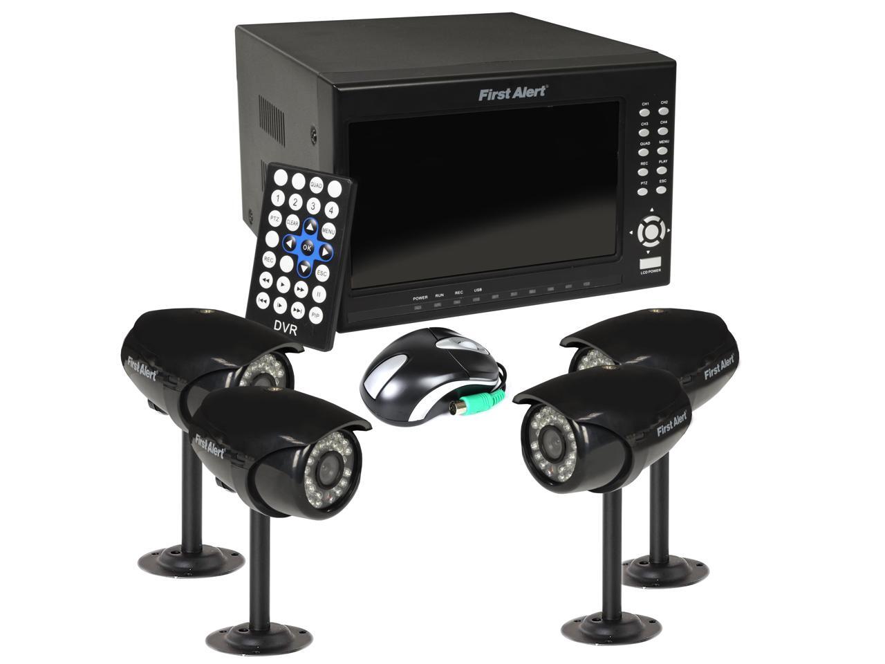 First Alert Hs4700s 4 Wired Security Camera Recording System With 7