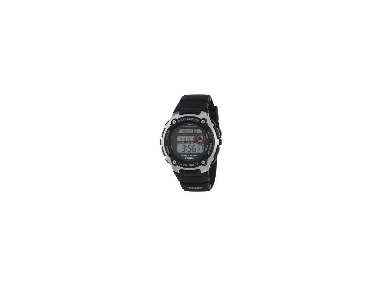 Casio WV200A-1AV Mens Self Adjusting Atomic Black Resin Band Watch