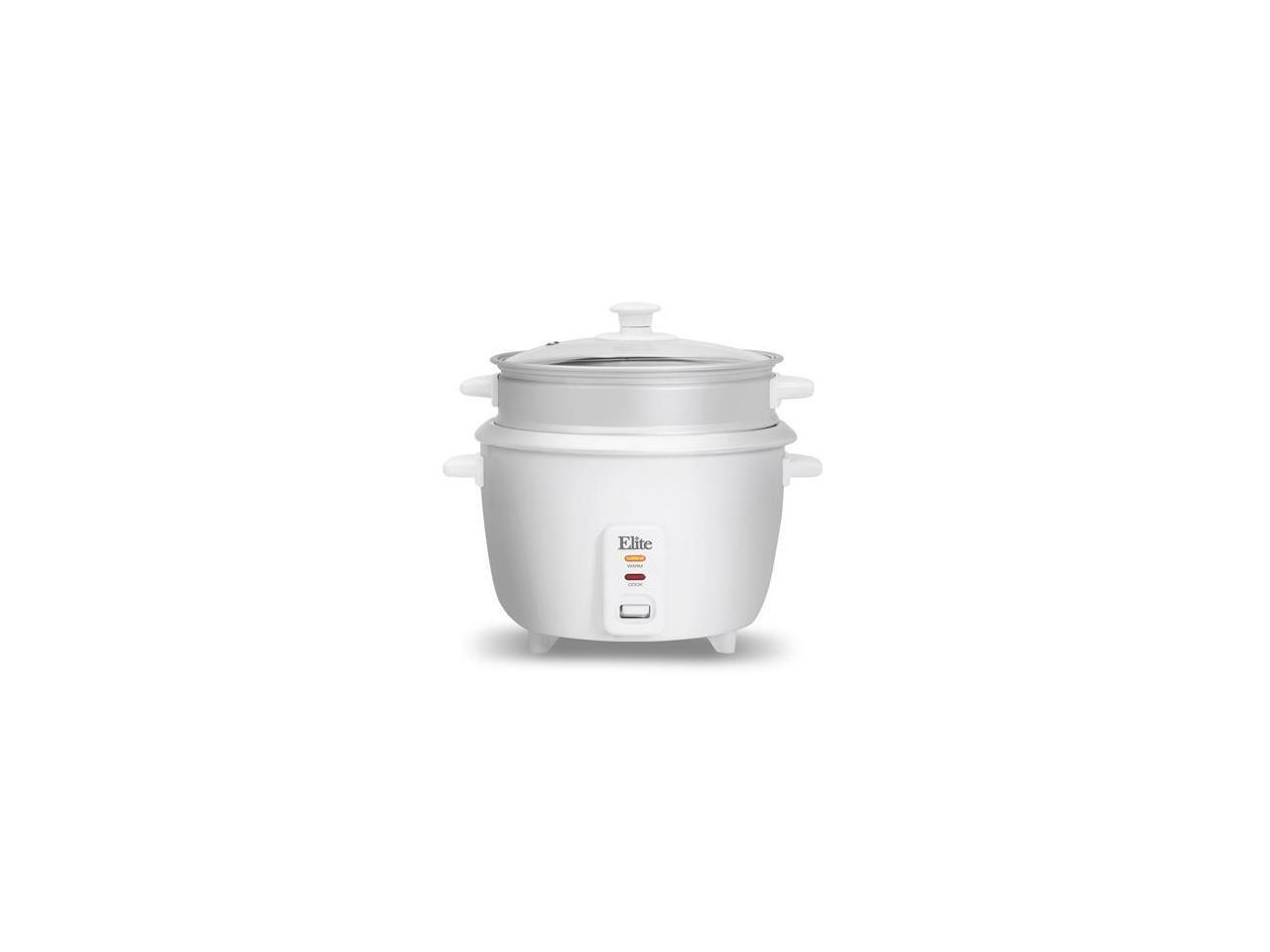 Elite Gourmet ERC003ST 6Cup Rice Cooker with Steam Tray