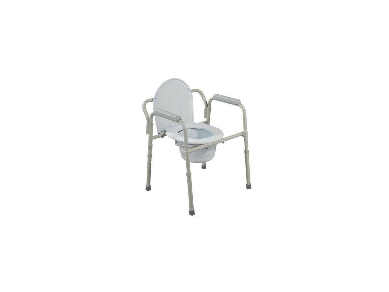 Drive Medical Folding Steel Bedside Commode 11148-1 - Newegg.com