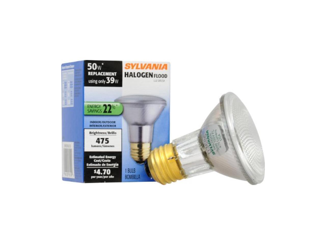 sylvania halogen 39w 120v 475 lumens