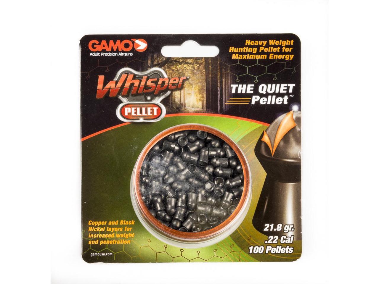 Gamo Whisper Pellet, .22 Pellet, Heavy Weight, Quiet, Blister Card,  100/Pack 632272354 - Newegg.com