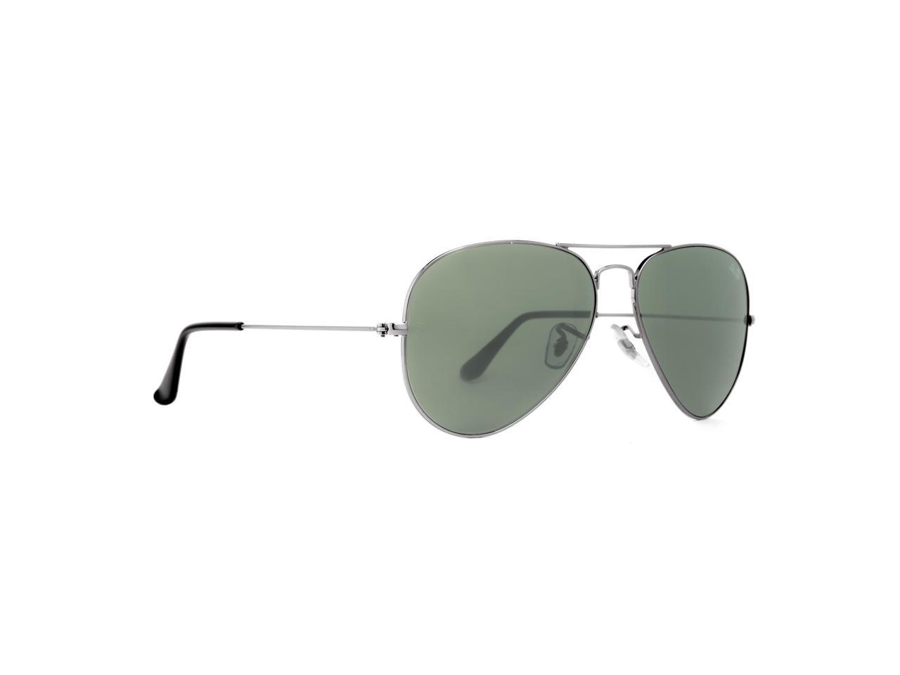 Ray Ban Rb3025 Aviator Classic Metal Sunglasses Gunmetal Frame Dark Green Lens 58mm Newegg Com