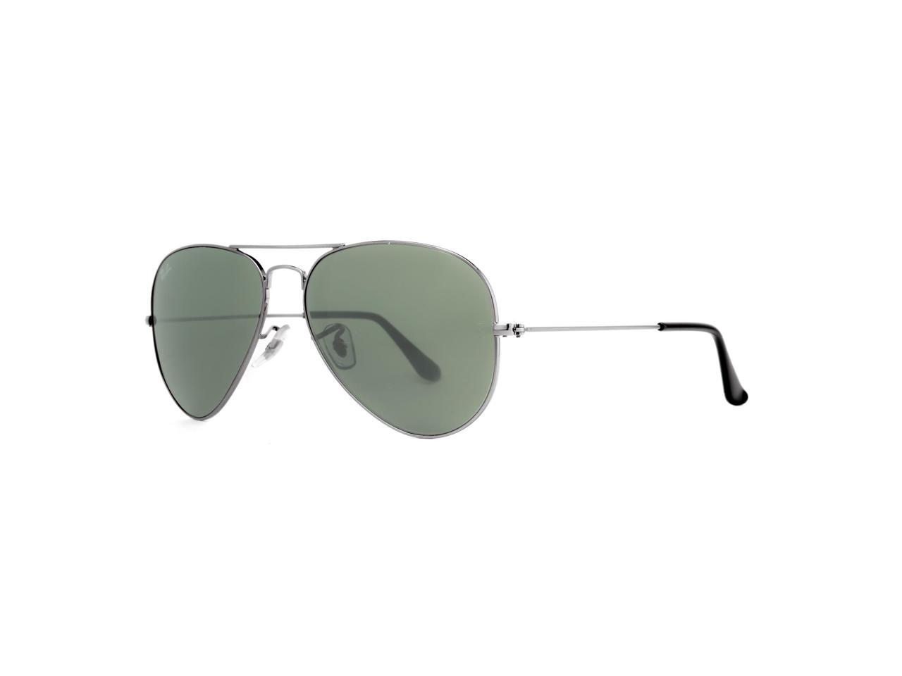 Ray Ban Rb3025 Aviator Classic Metal Sunglasses Gunmetal Frame Dark Green Lens 58mm Newegg Com