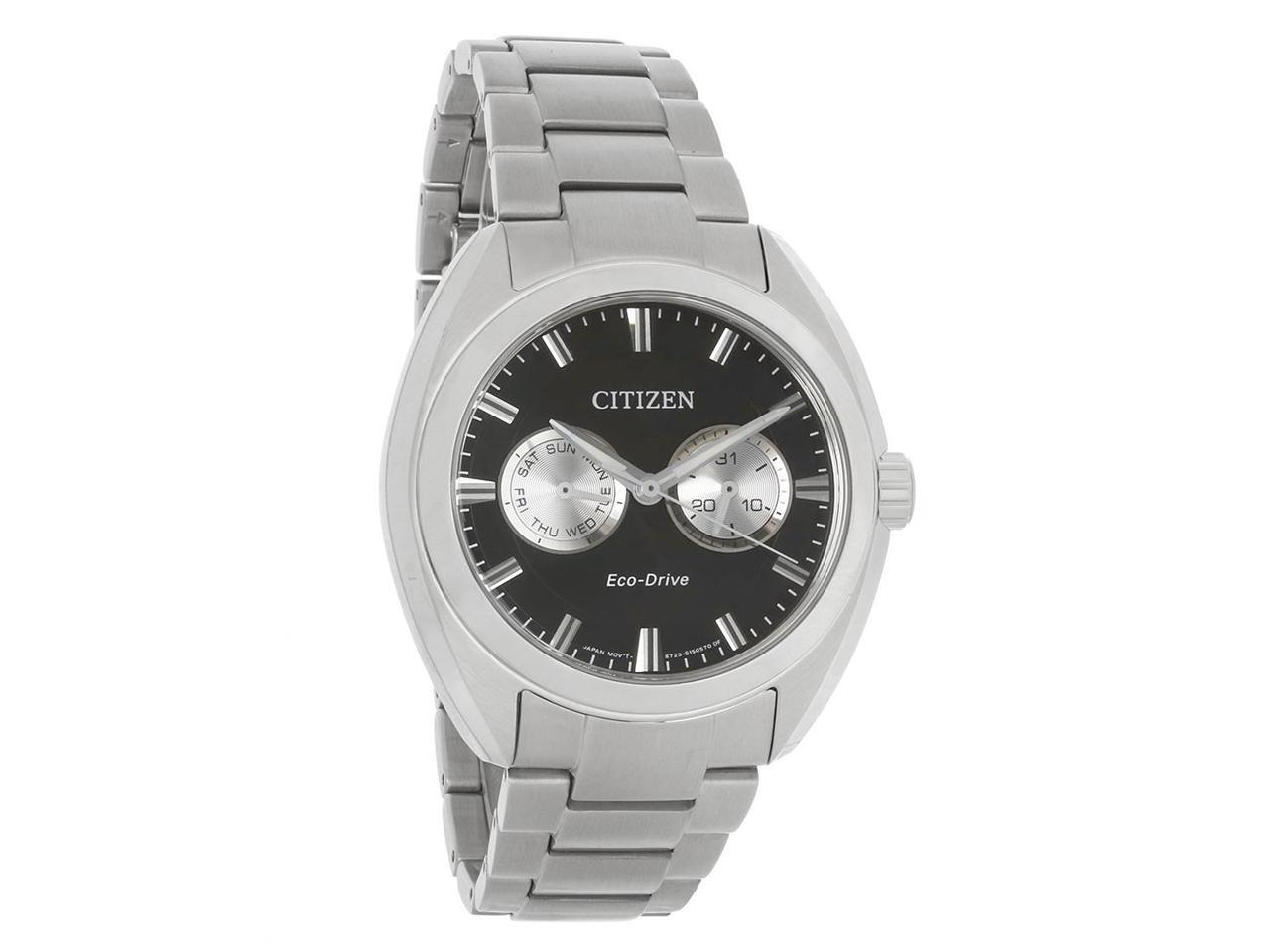 citizen silver watch with blue face