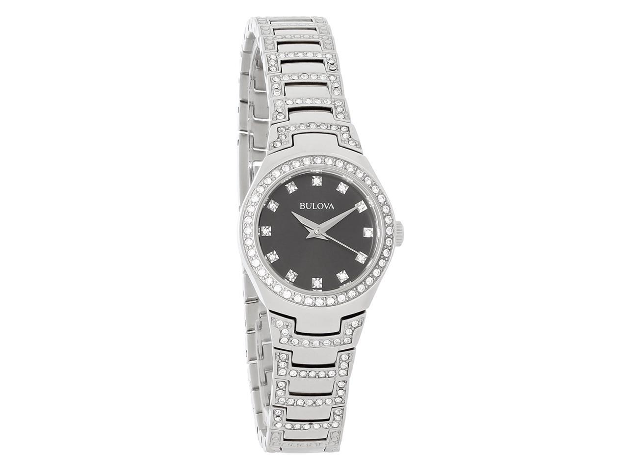 bulova women's 96l170 crystal bracelet watch