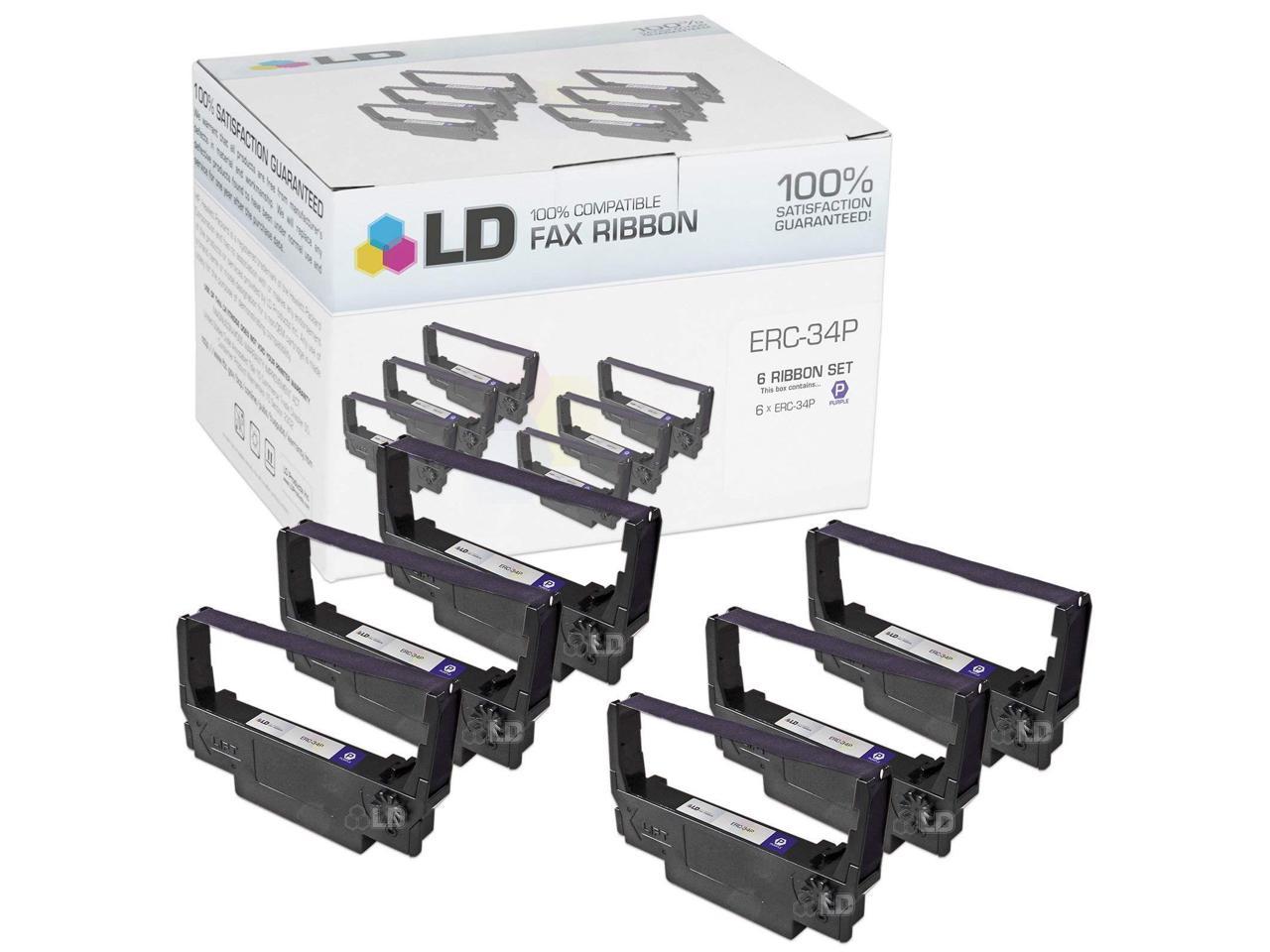 Purple, 12-Pack LD Compatible POS Ribbon Cartridge Replacement for Epson ERC-32P