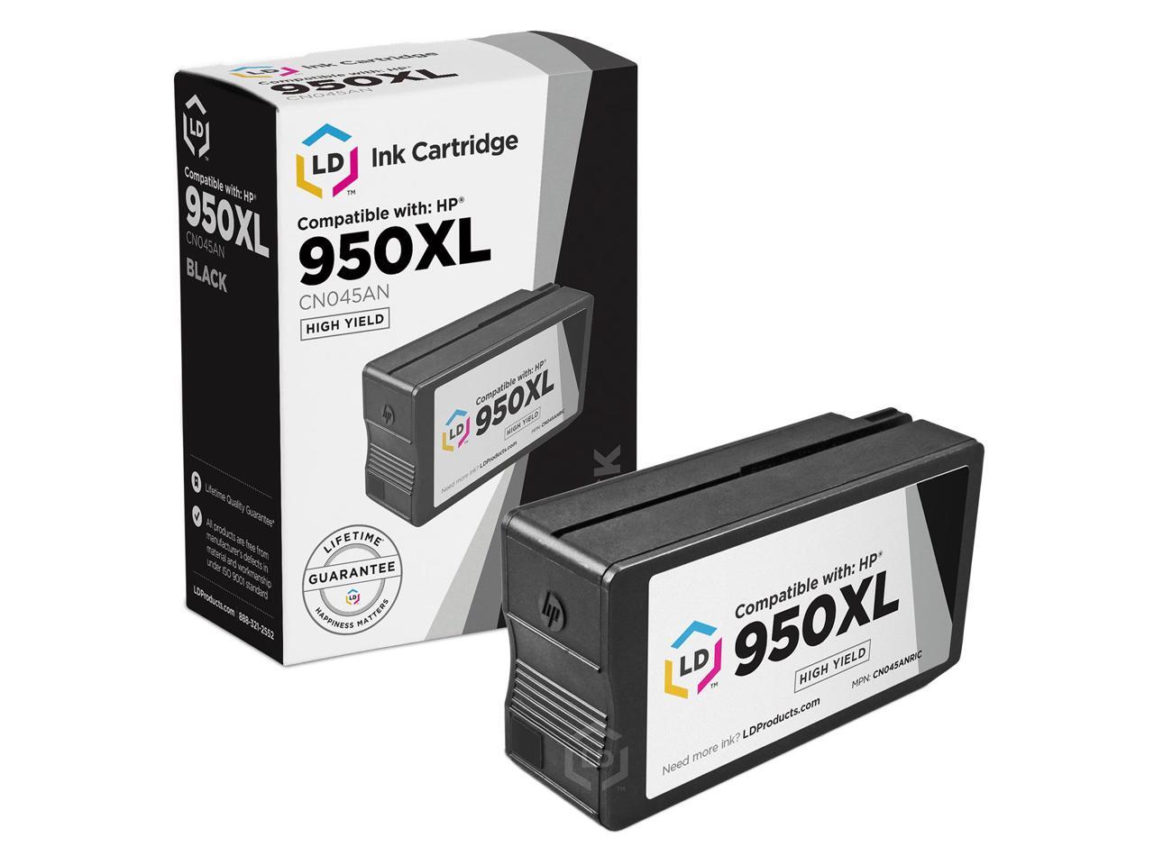 LD © Remanufactured Replacement for Hewlett Packard HP 950XL / 950 Ink Cartridges Set of 2 Black