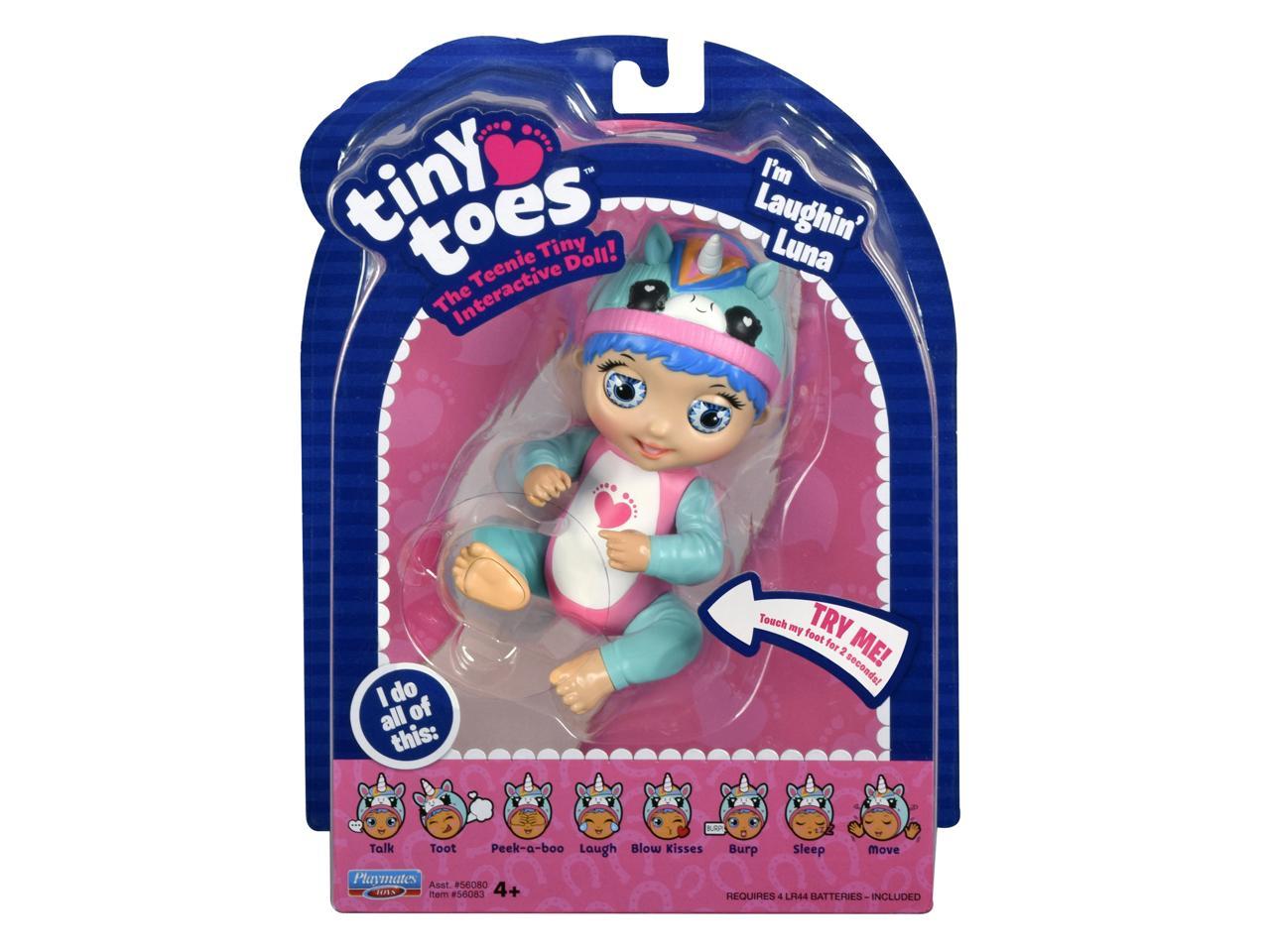 Tiny Toes are Teenie Playmates Tiny Toes Giggling Gabby Tiny Dolls That Comes to Life in The Palm of Your Hand! Panda 