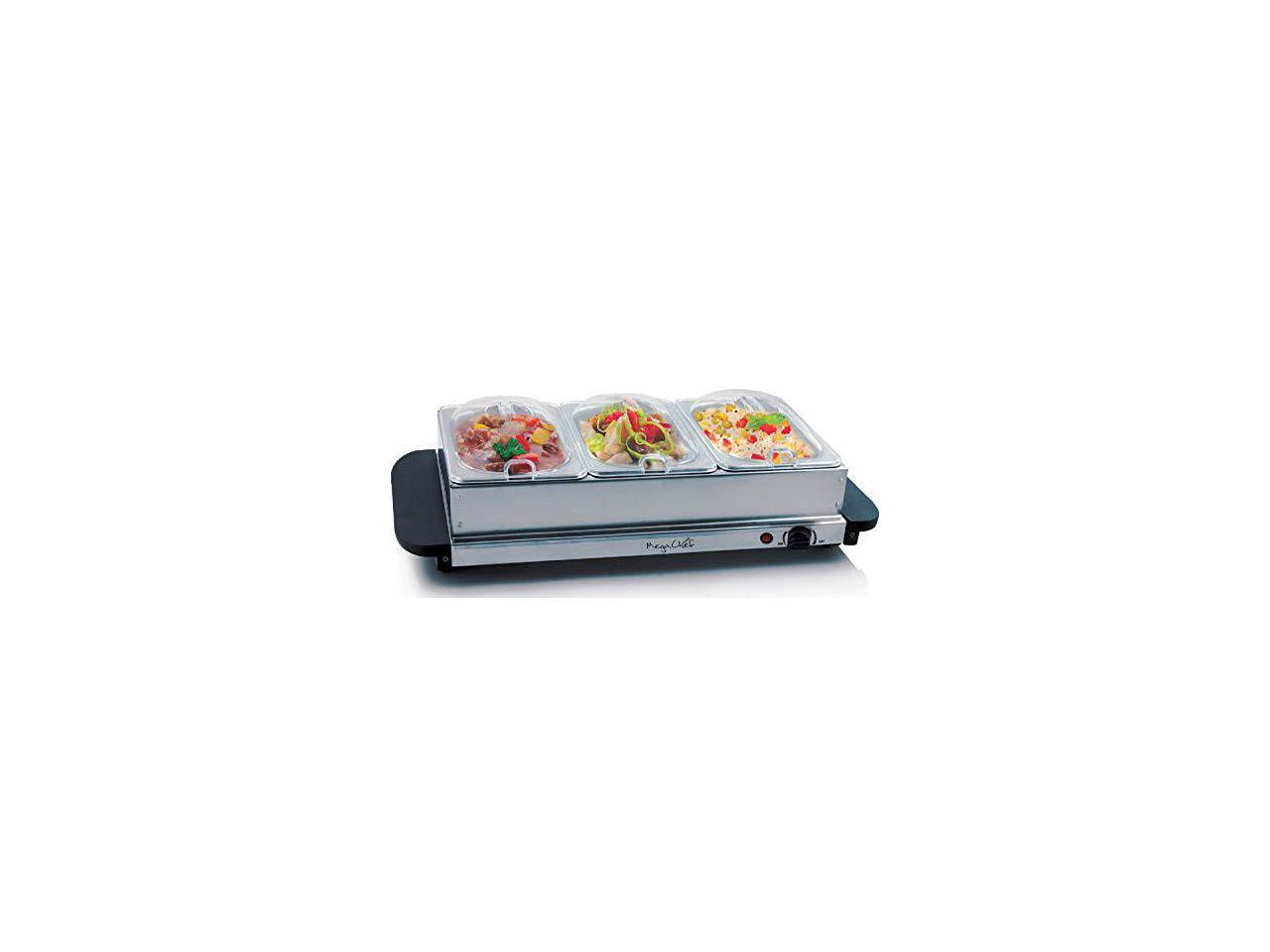 MegaChef MC9003B Buffet Server & Food Warmer With 3 Removable