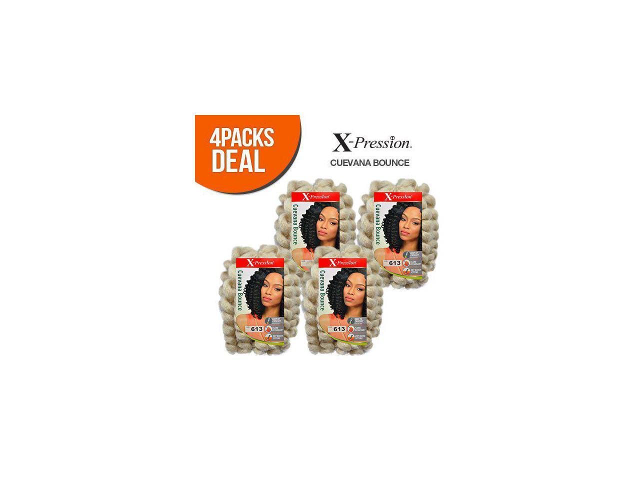 Outre Synthetic Hair Crochet Braids X-Pression Braid Cuevana Bounce  (4-Pack, 1) 