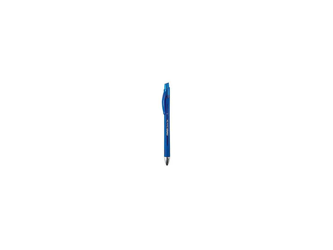 Staples Sonix Retractable GelInk Pens Medium Point Blue Dozen (13563