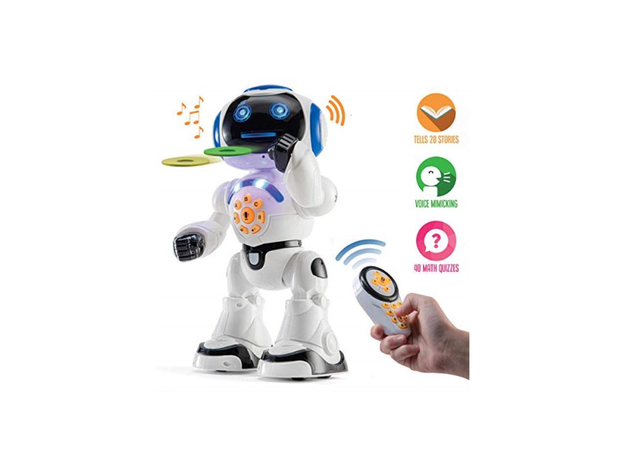 Top Race Remote Control Walking Talking Toy Robot, Dances, Sings, Reads