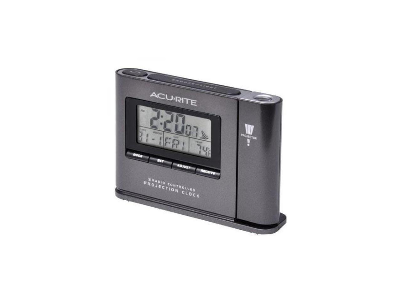 Acurite 13239A1 Atomic Projection Clock With Indoor Temperature 