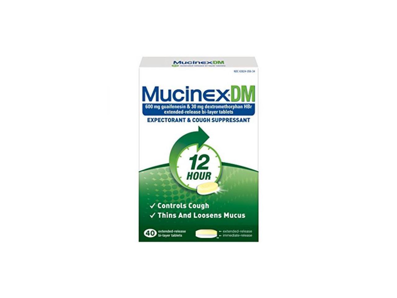 Mucinex DM 12Hour Expectorant and Cough Suppressant Tablets, 40 Count