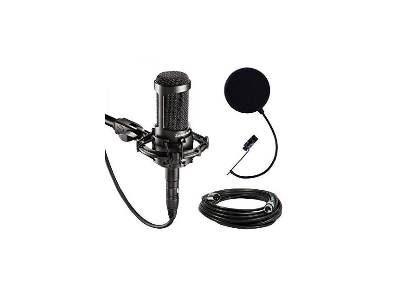 Audio Technica AT2035 W/Shock Mount , Pop Filter, and