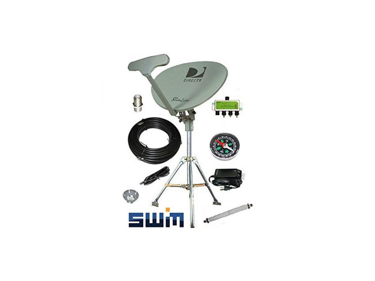 DirecTV SWM SL5S Portable Satellite RV Dish Kit Camping Tailgating with