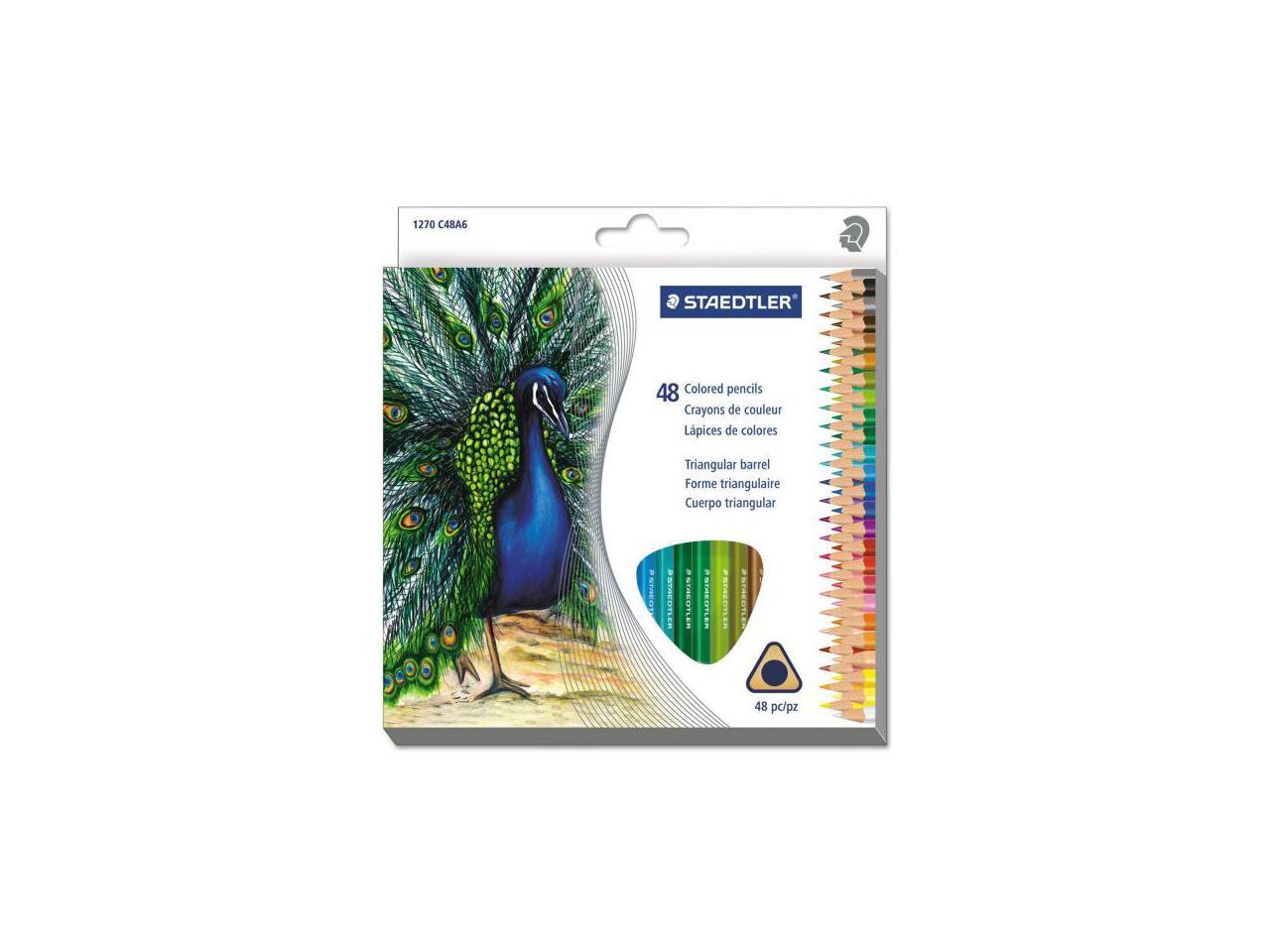Staedtler 1270C48A6 Triangular Colored Pencil Set, H/3, 2.9Mm, 48