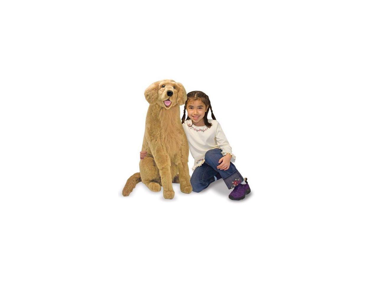 Big Melissa Doug Giant Golden Retriever Lifelike Best Gift Animal Dog Plush Toy 