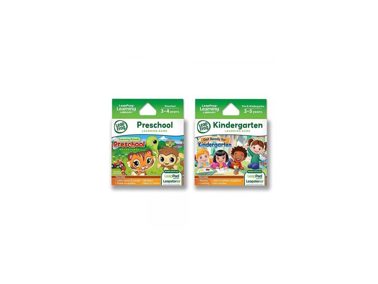 Leapfrog Leappad Game Cartridges Get Ready For Kindergarten Preschool Adventures 2 Pack Newegg Com