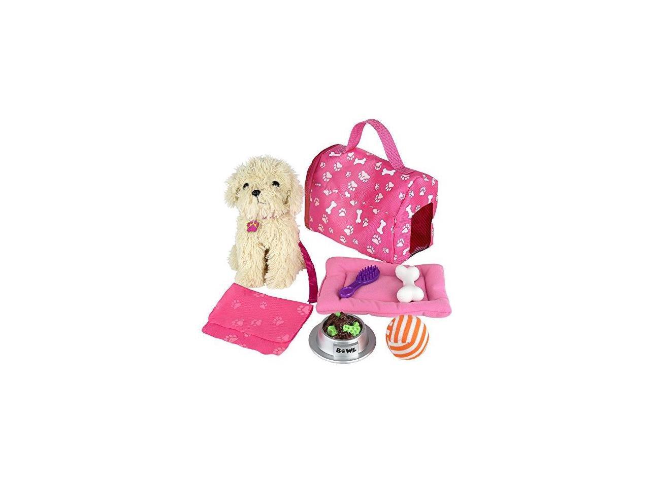 Click N' Play 9 Piece Doll Puppy Set and Accessories for 18" Dolls for sale online