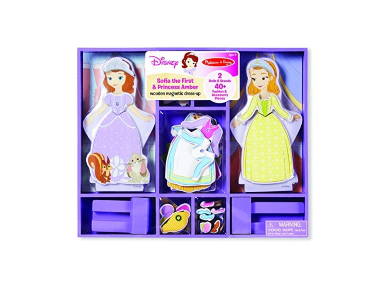 Melissa & Doug Disney Sofia The First Wooden Magnetic Dress-up Doll Set 1pc Miss for sale online