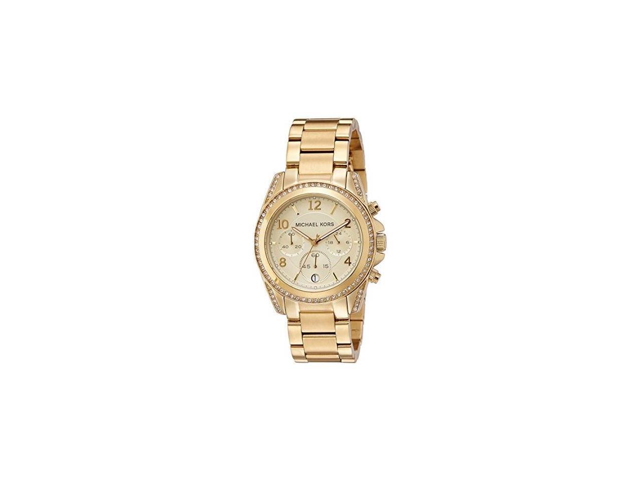 michael kors golden runway watch with 