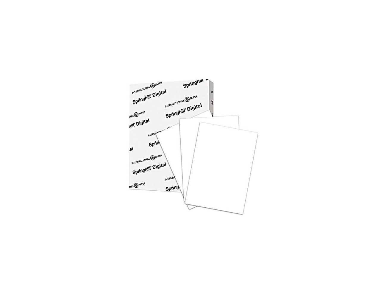 Springhill Cardstock Paper 92 Bright 1 Ream / 250 Sheets White Paper Index Card Stock 8.5 x 11 Thick Paper 199gsm 015300R 110lb 