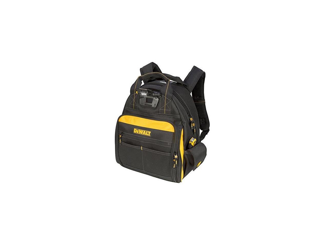 dewalt dgl523 lighted tool backpack bag, 57pockets