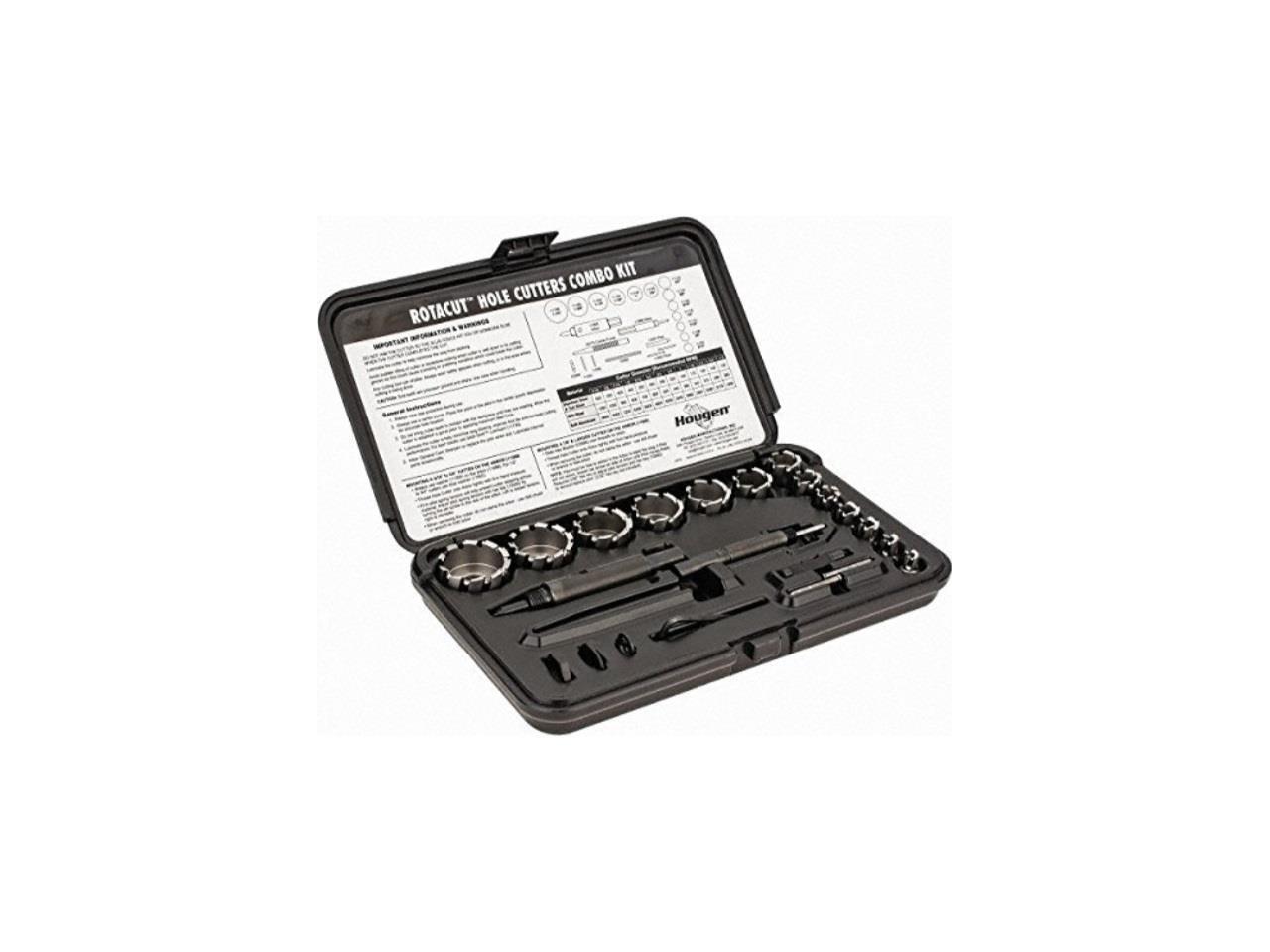 hougen 11087 fractional rotacut combo kit 19 piece, 5/16 to 11/2 inch hougen 11087 fractional rotacut combo kit 19 piece, 5/16 to 11/2 inch