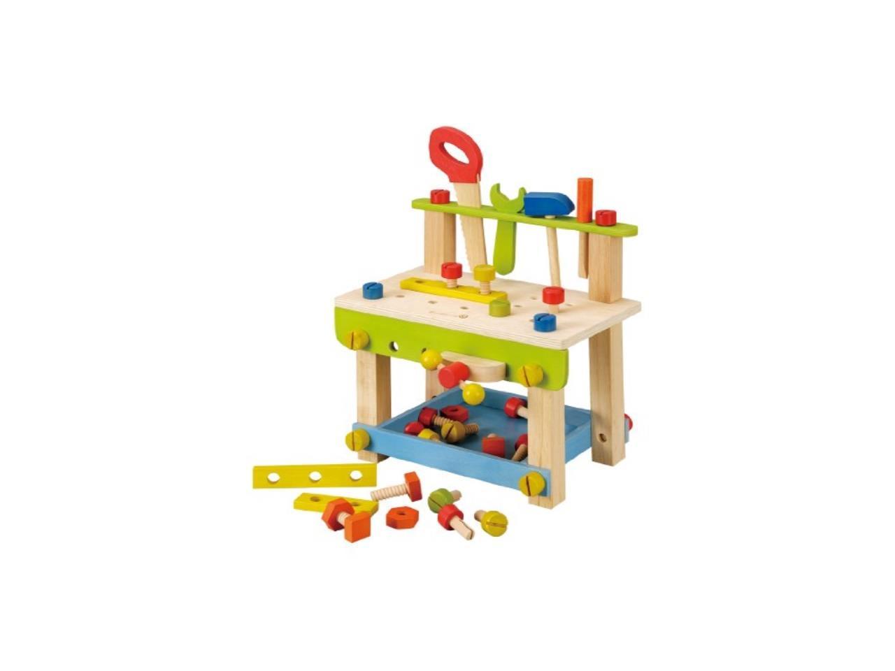 Rot brug paneel everearth toddler workbench with tools. wooden building set hammer toy -  Newegg.com