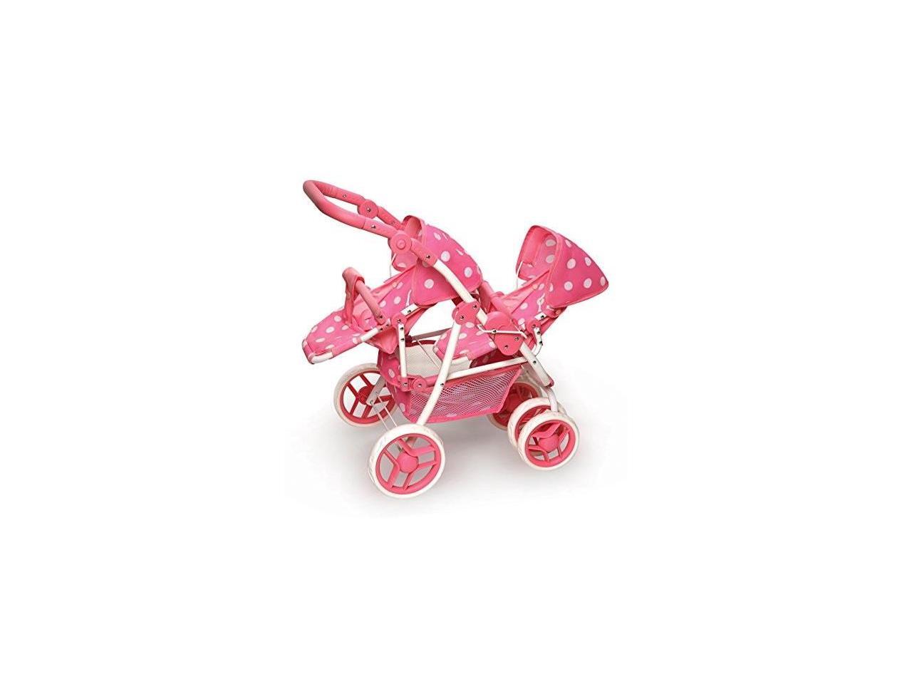 badger basket reversible double doll stroller