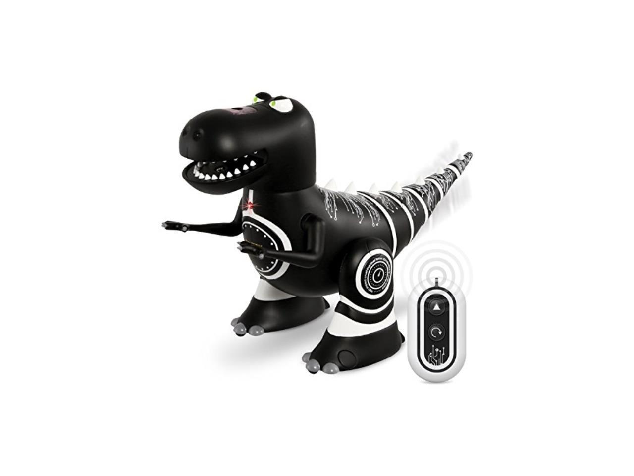 black and white remote control dinosaur