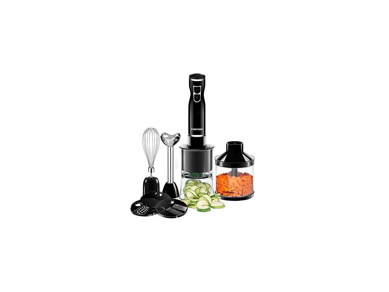 chefman immersion blender & electric spiralizer/vegetable slicer 6in1