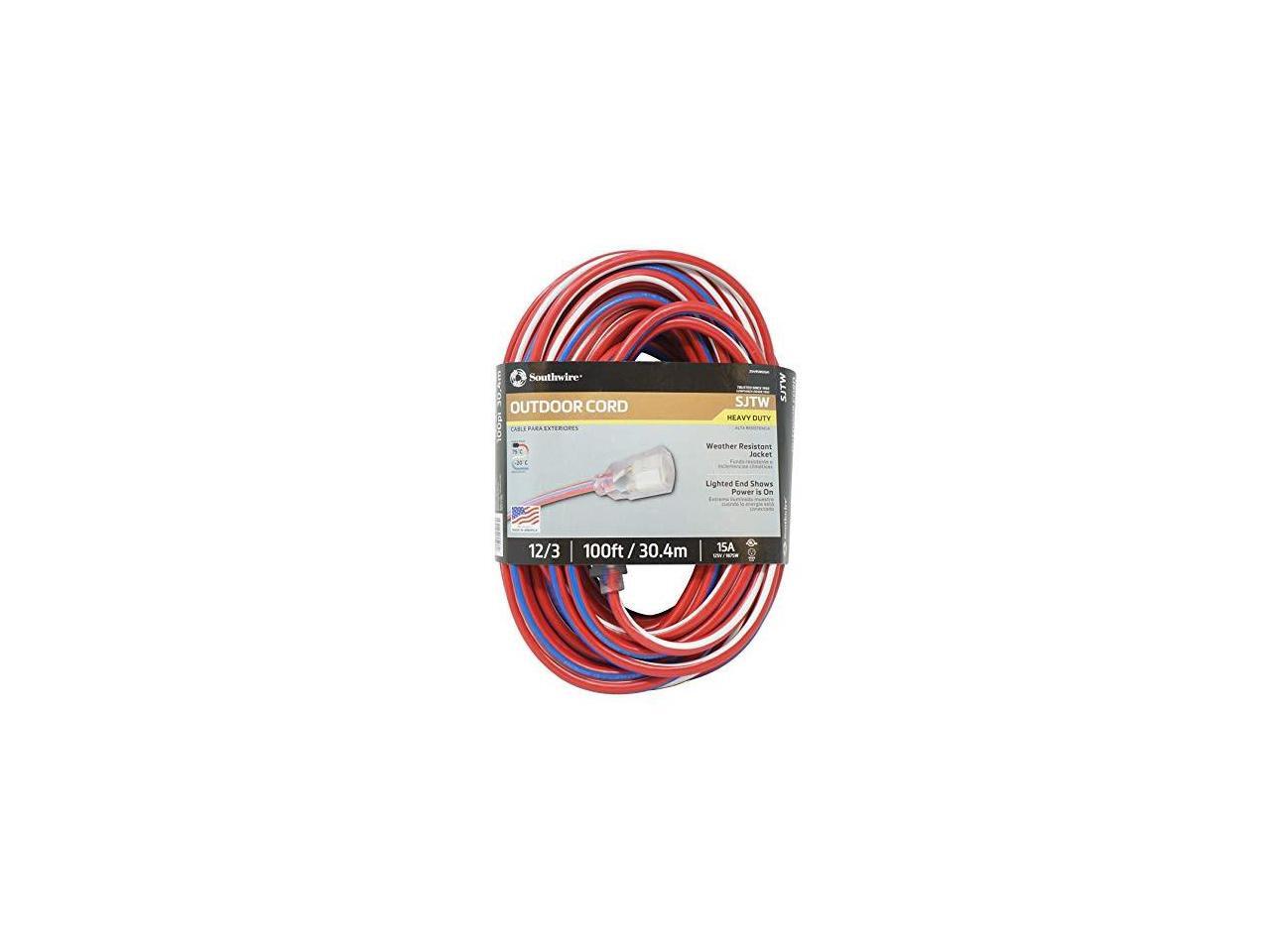 southwire 2549swusa1 100feet, contractor grade, 12/3 extension cord