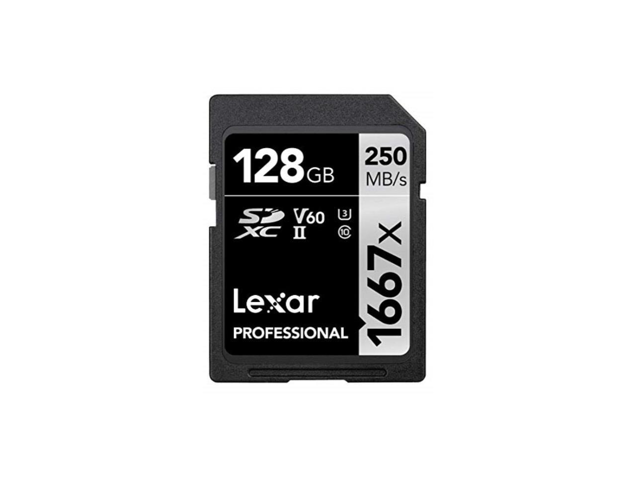 LEXAR Carte SDXC 128 Go 1667X Professional 250 Mo/s Classe 10 UHS-II U3 