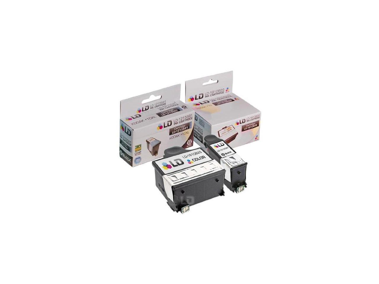ld compatible ink cartridge replacement for kodak 10 1 black, 1 color