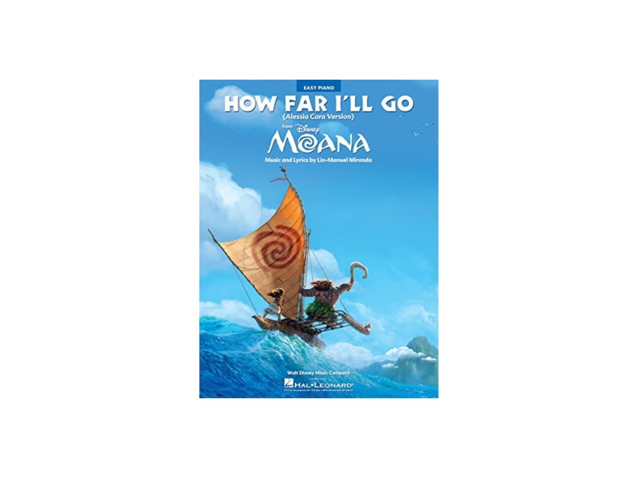 Alessia Cara How Far I Ll Go From Moana Easy Piano Sheet Music Single Newegg Com