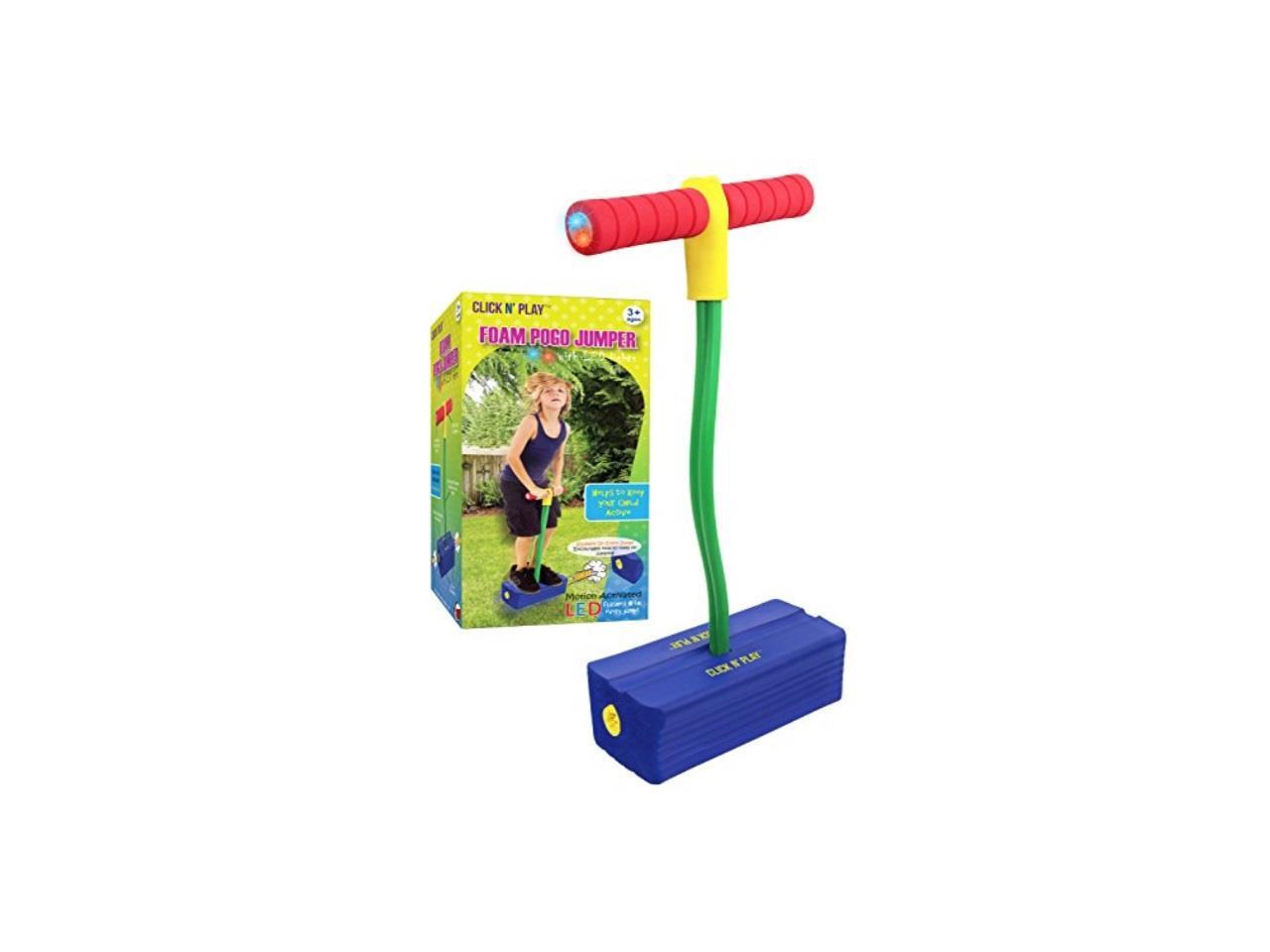 Click N Play Foam Pogo Jumper Makes Squeaky Sounds With Flashes Led Lights Newegg Com