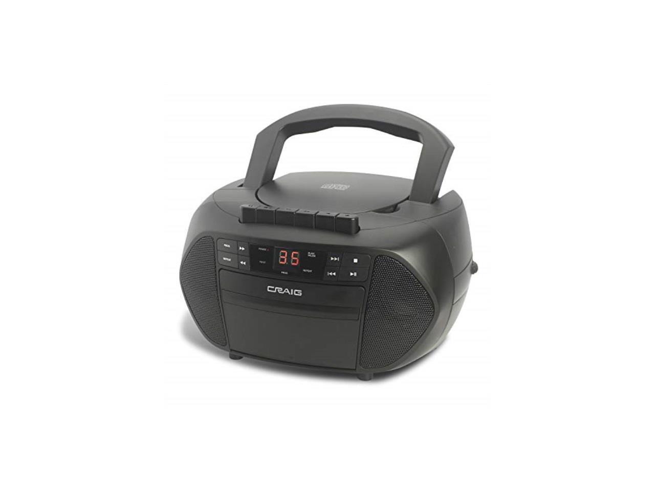 craig electronics bluetooth cd boombox with am/fm stereo radio and