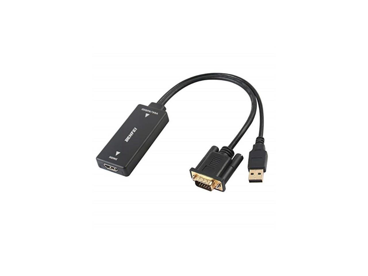 Armoedig leeg Omgaan met vga to hdmi, benfei vga input to hdmi ouput adapter with audio support and  1080p resolution - Newegg.com