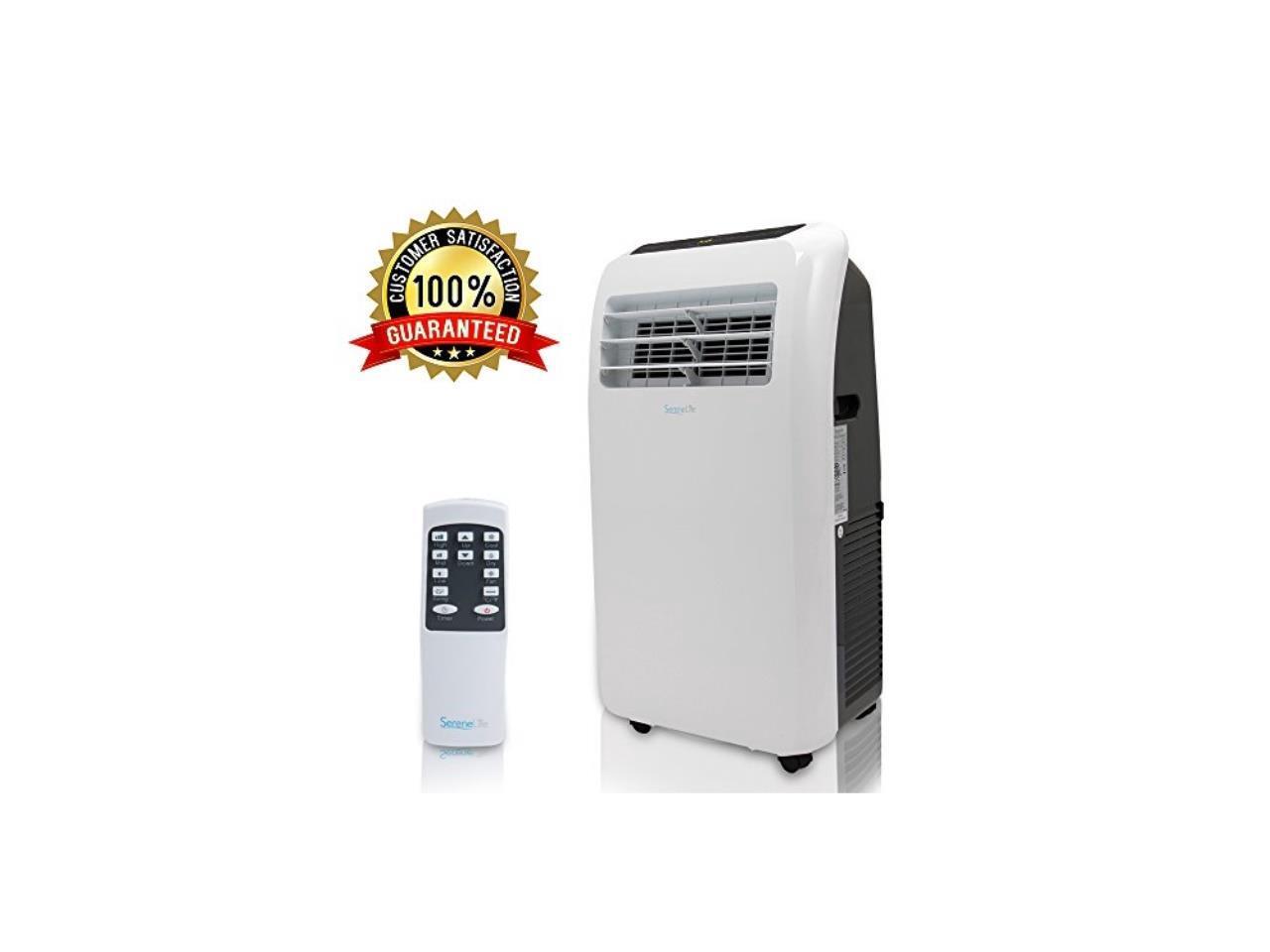 serenelife 12,000 btu portable air conditioner, 3in1 floor ac unit with